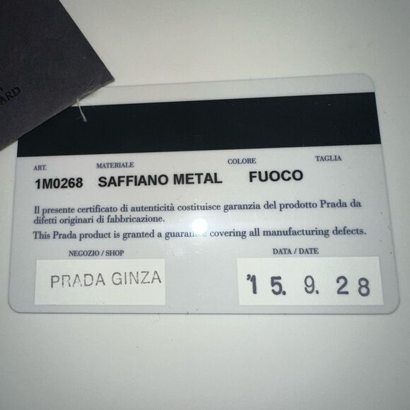 Prada Saffiano Leather Zip Around Coin Purse Wallet Red - Picture 16 of 16